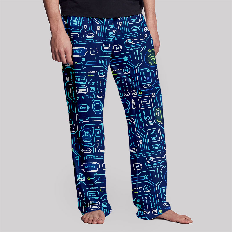 Future Circuitry Print Geek Loungewear Pants