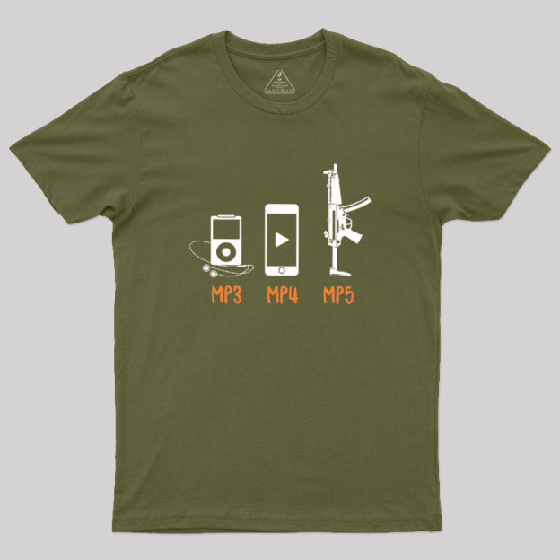 MP3 MP4 MP5 Geek T-Shirt