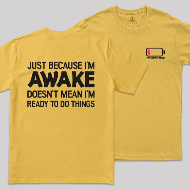 Low Power Mode Front and Back Printed Geek T-Shirt