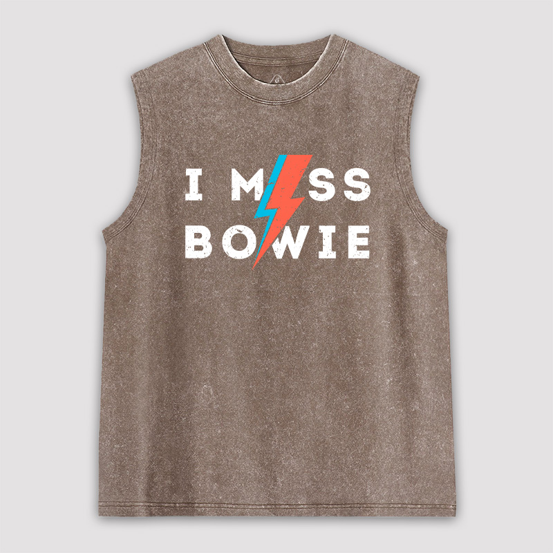 I Miss Bowie Unisex Washed Tank