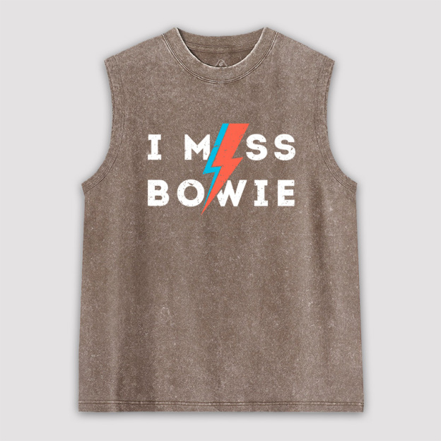 I Miss Bowie Unisex Washed Tank