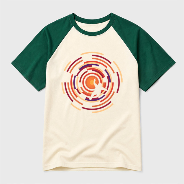 Adrift In Space Geek Retro Raglan T-Shirt