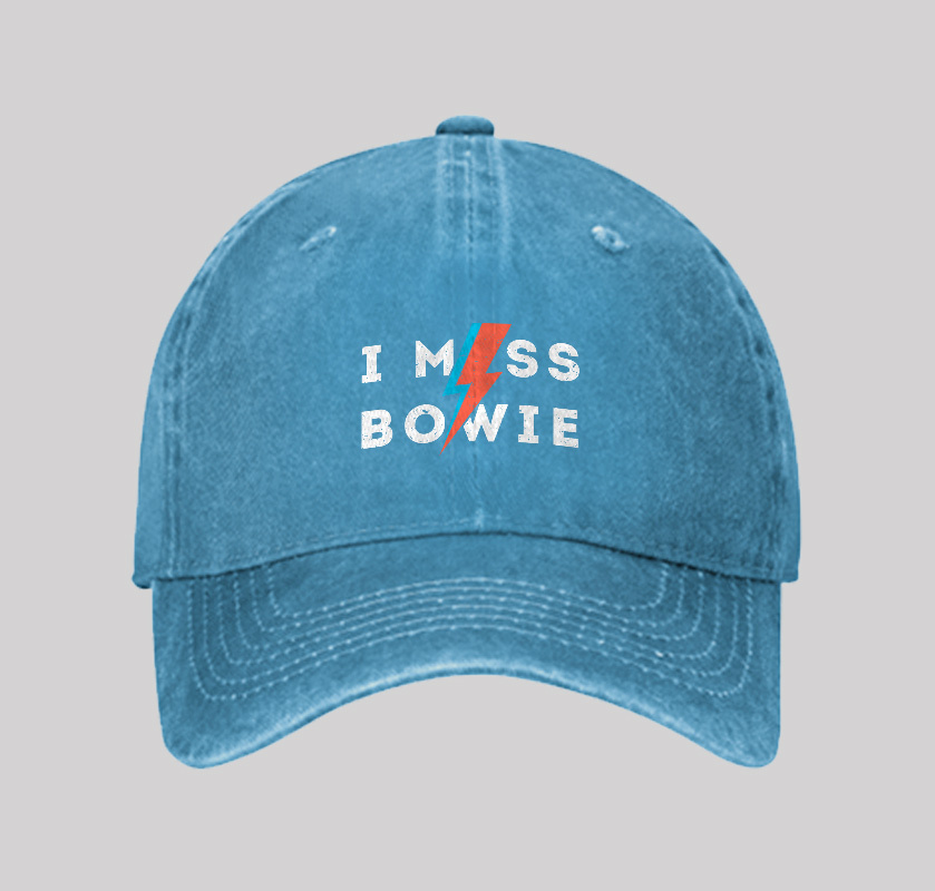 I Miss Bowie Washed Vintage Baseball Cap