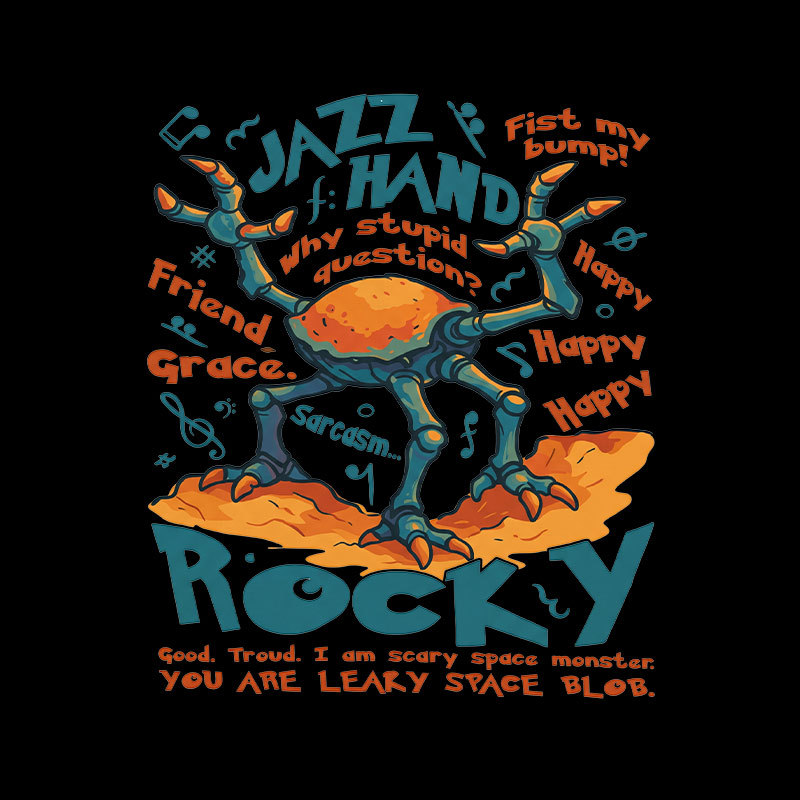 Rocky Jazz Hand Geek T-Shirt