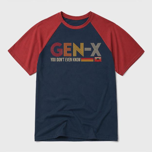 Generation X Geek Retro Raglan T-Shirt