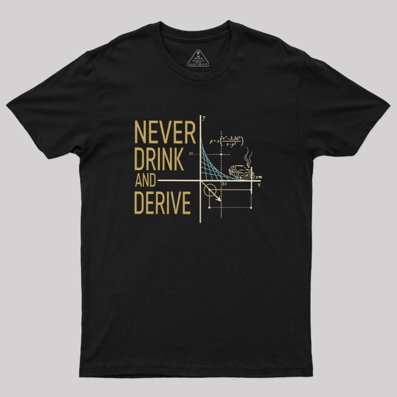 Never Drink and Derive Geek T-Shirt