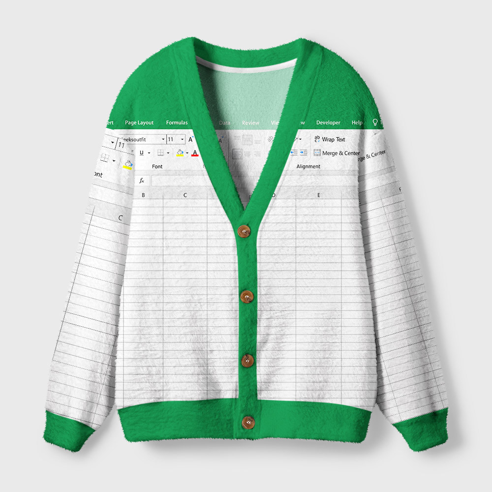 Geeksoutfit Excel Funny Geek Ugly Cardigan Sweaters  for Sale