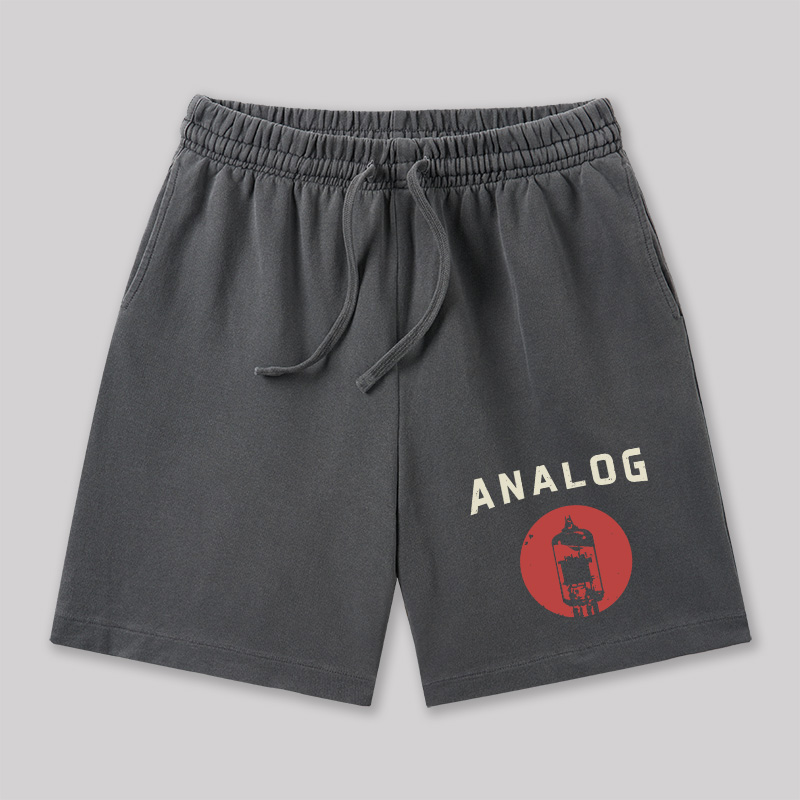 Vacuum Tube Analog Distressed Geeky Washed Shorts