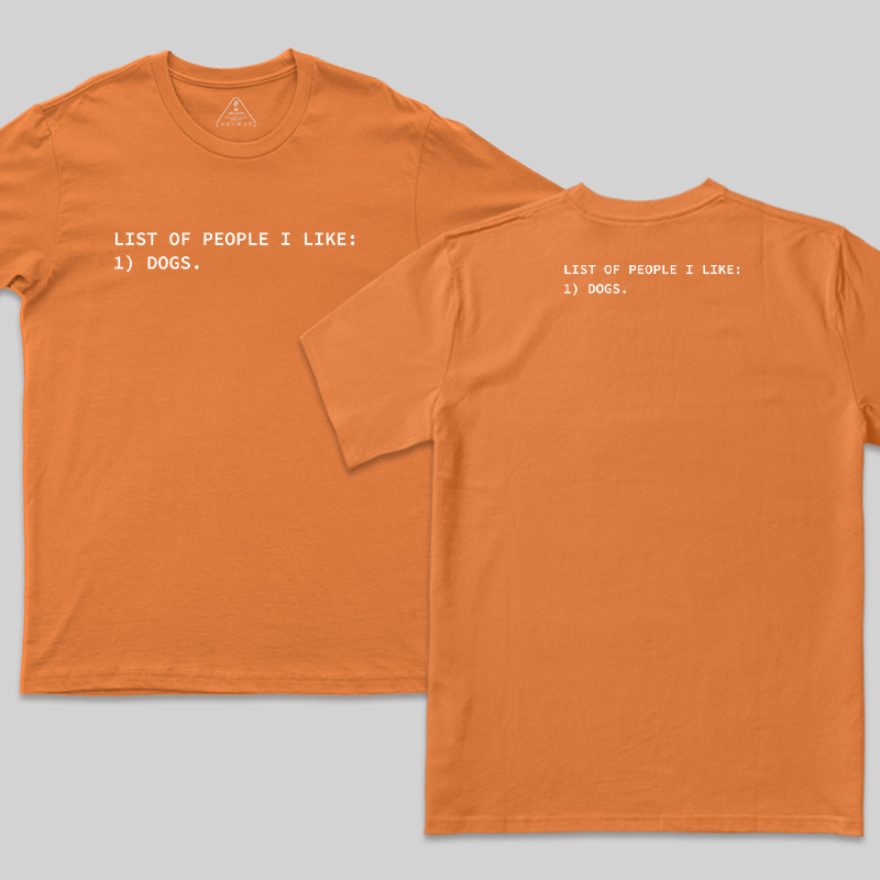 Dog Person Front and Back Printed T-Shirt