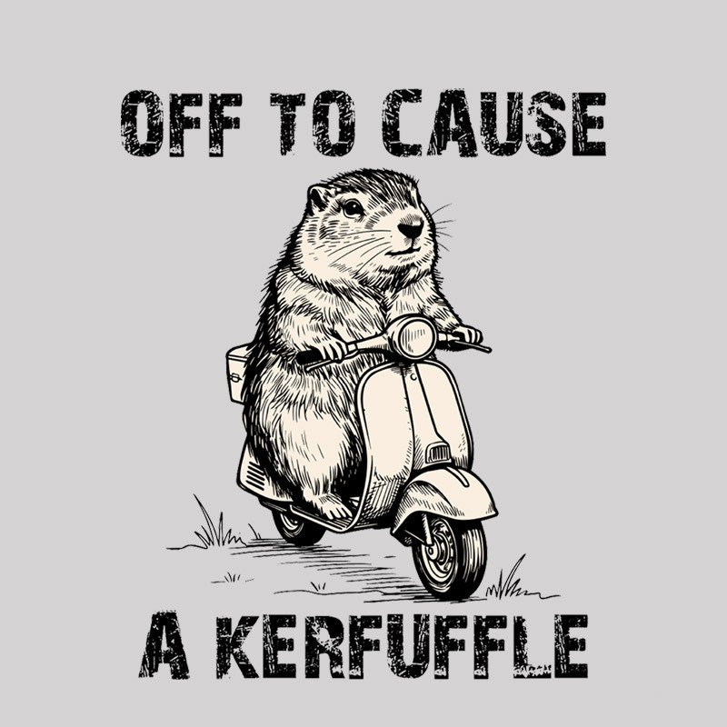Retro Animal Scooter Mischief Graphic Geek T-Shirt