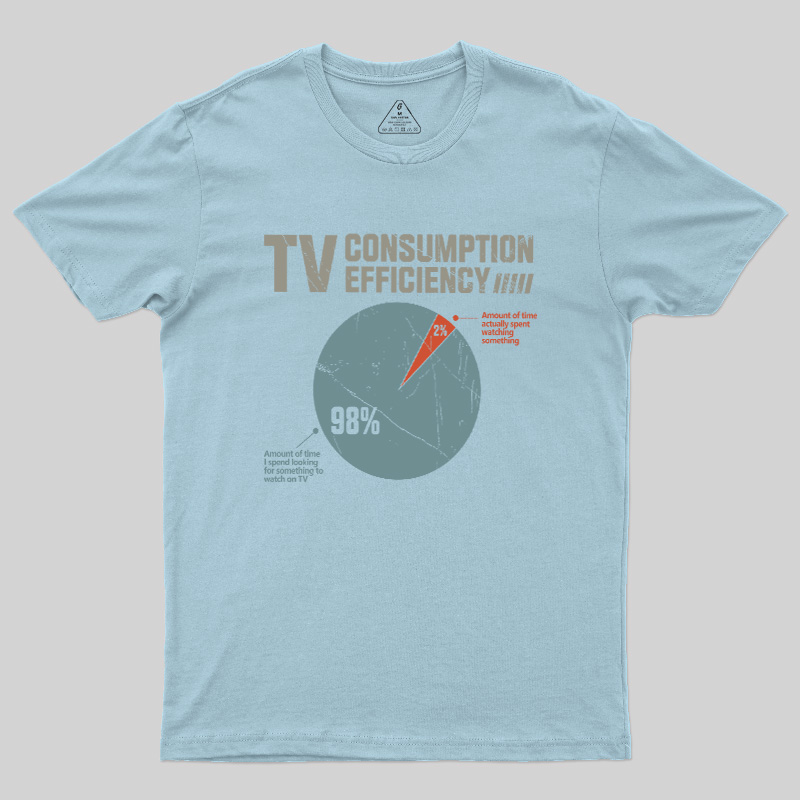 TV Consumption Efficiency Geek T-Shirt