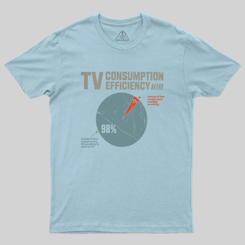 TV Consumption Efficiency Geek T-Shirt