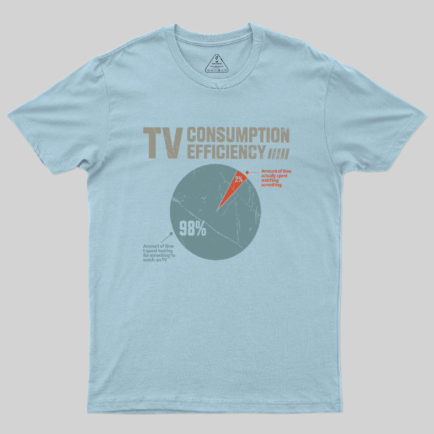 TV Consumption Efficiency Geek T-Shirt