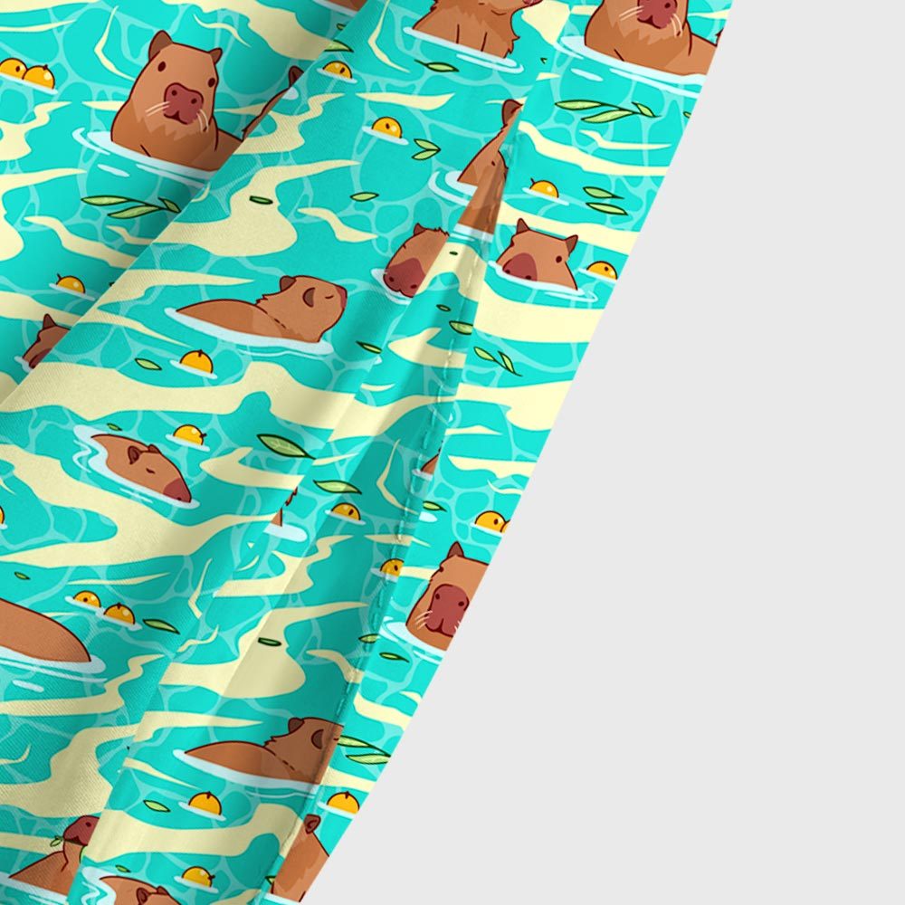 Capybara Swimming Hawaii Geek Tiered Cami Maxi Dress