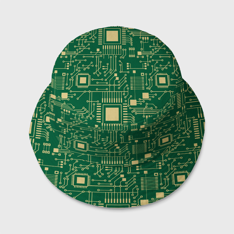 Technology Sense Circuit Board Geek Bucket Hat