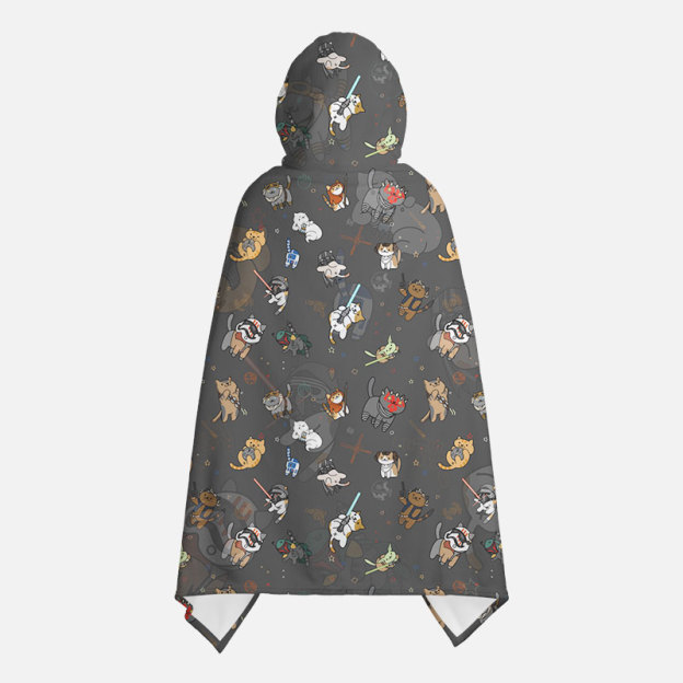 Tie The Fighter Cat Funny Flannel Cloak