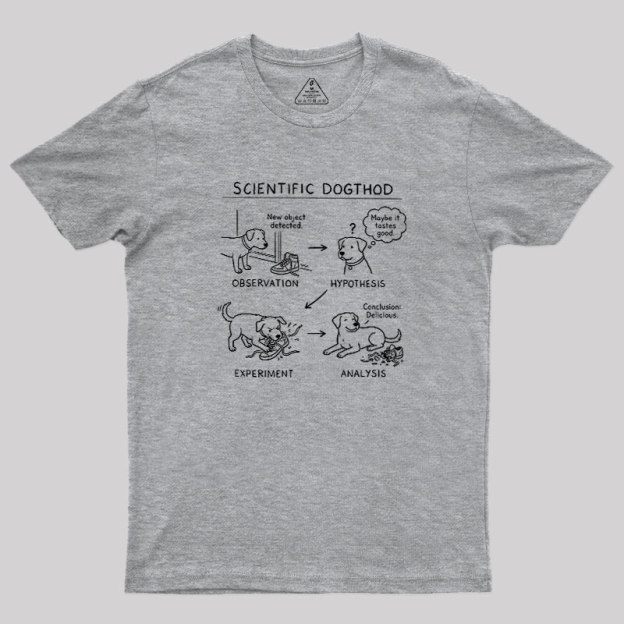 Scientific Dogthod Canine Research Method Geek T-Shirt