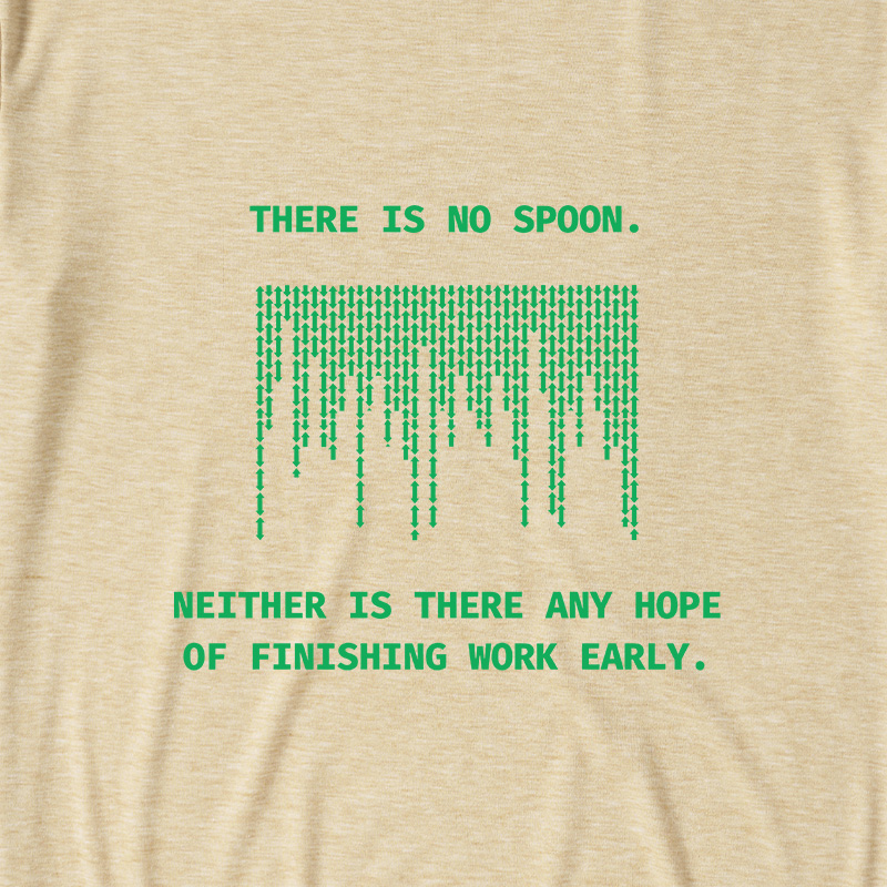 There Is No Spoon Sci-fi Ultra Soft Heather Tees