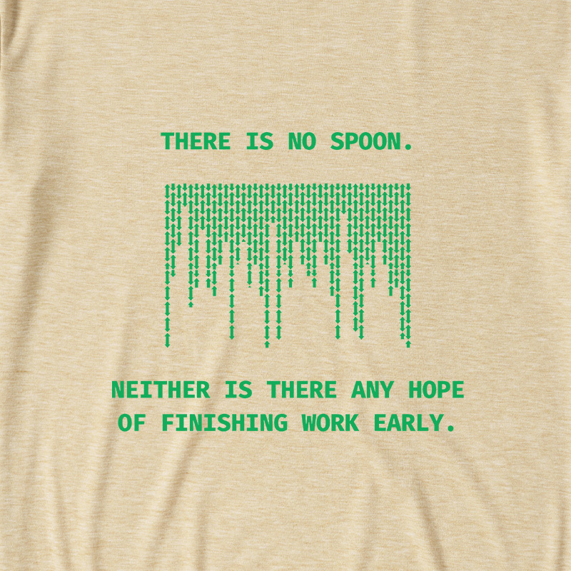 There Is No Spoon Sci-fi Ultra Soft Heather Tees