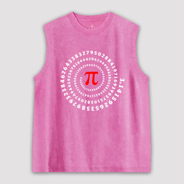Pi Science Number Sequence Unisex Washed Tank