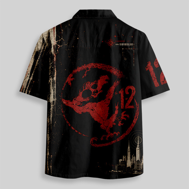 Army of the Twelve Vintage Distressed Button Up Pocket Shirt