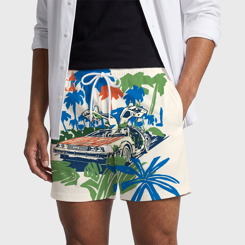 Go To The Future Geek Hawaiian Swim Trunks