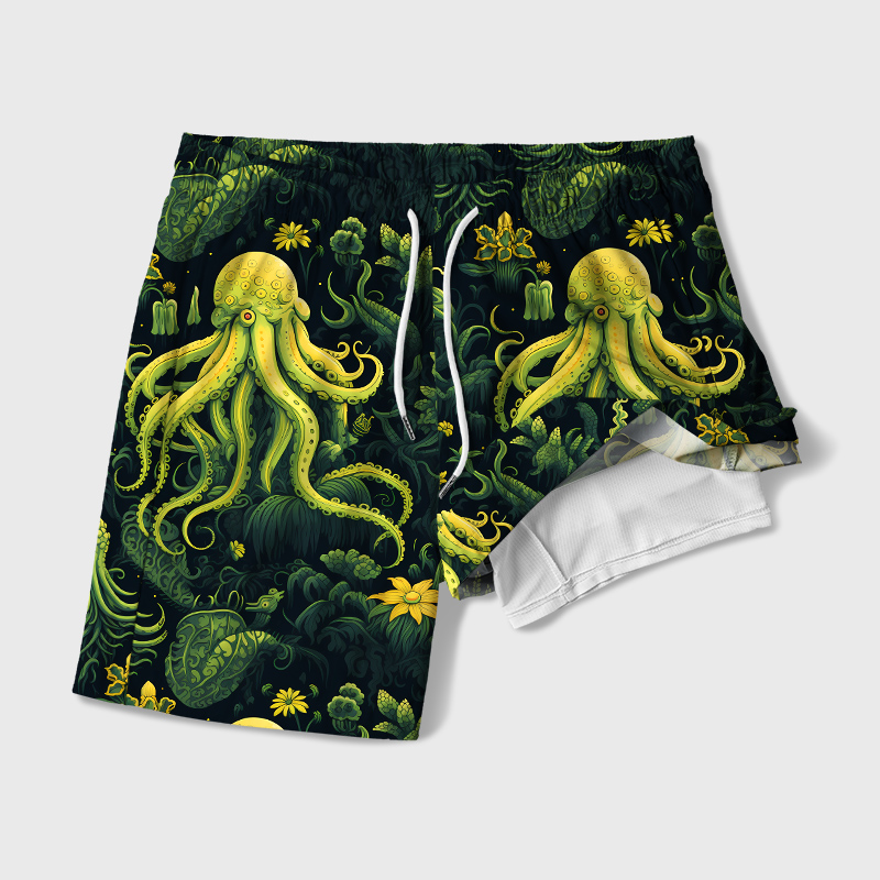 Cthulhu Geek Hawaiian Swim Trunks