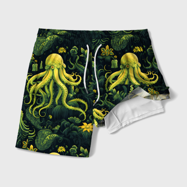 Cthulhu Geek Hawaiian Swim Trunks