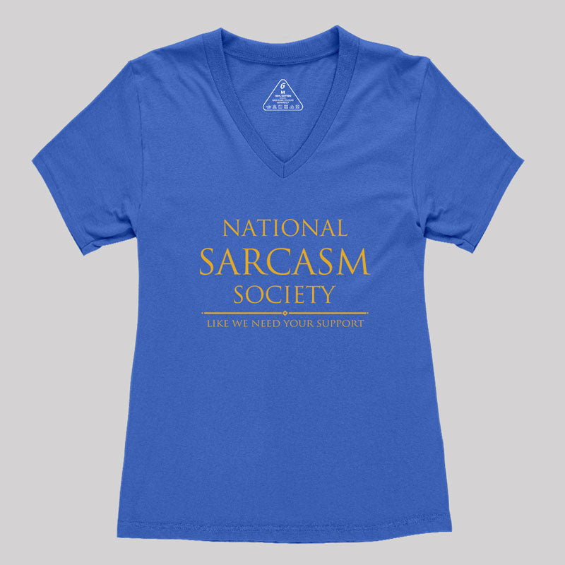 National Sarcasm Society Women's V-Neck T-shirt