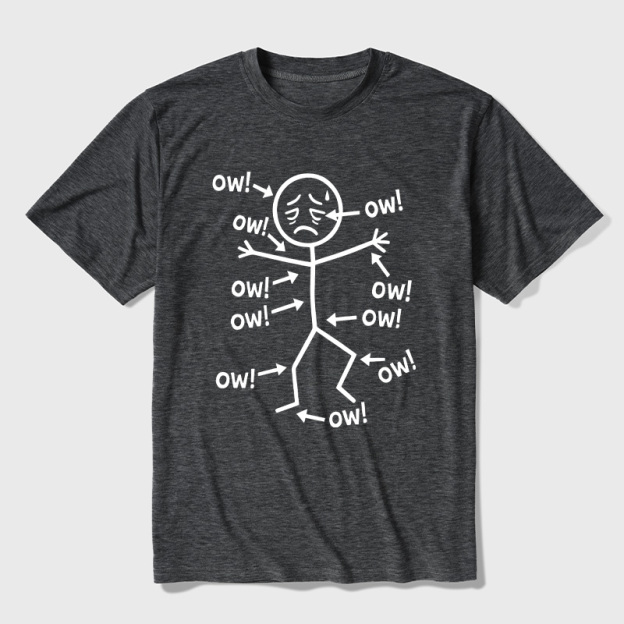 Ow Ow Ow Ultra Soft Heather Tees