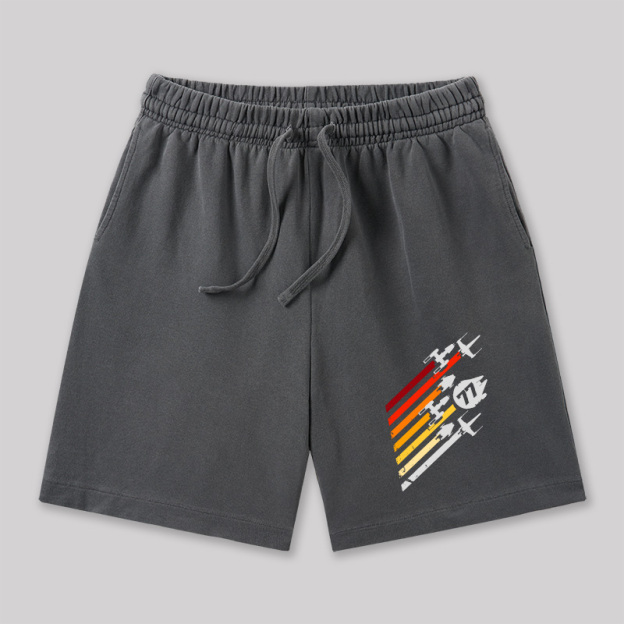 Scifi Spacecraft Geeky Washed Shorts
