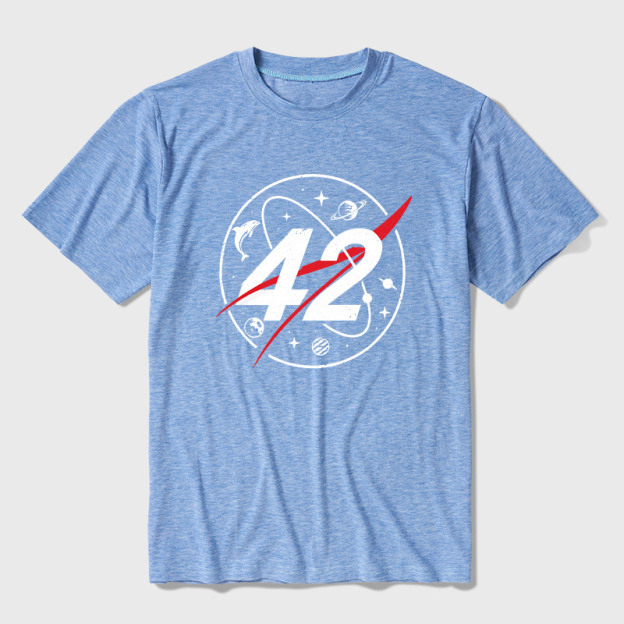 42 Life Universe Everything Ultra Soft Heather Tee