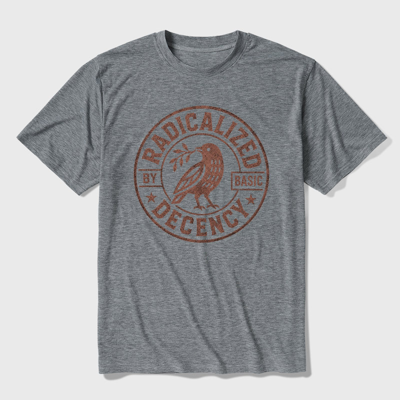 Radicalized By Basic Decency Ultra Soft Heather Tee