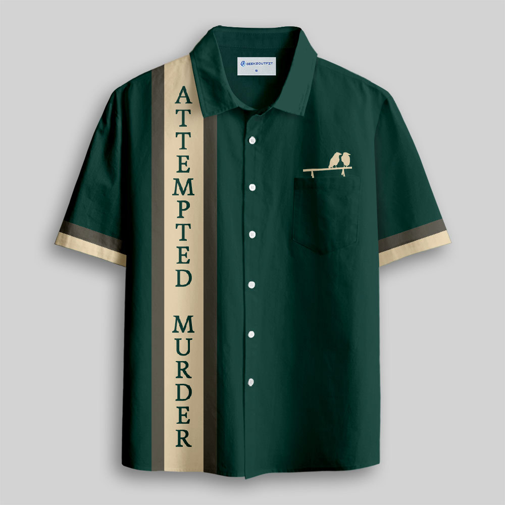 Attempted Murder Button Up Pocket Shirt