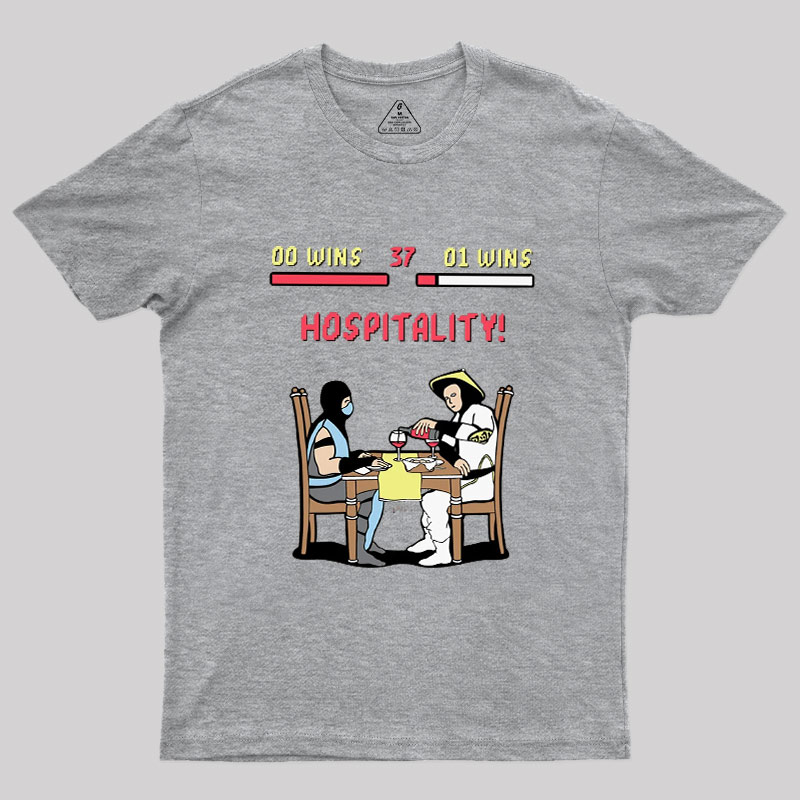 Fighting Game Rivals At Dinner Geek T-Shirt