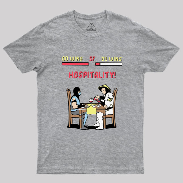 Fighting Game Rivals At Dinner Geek T-Shirt