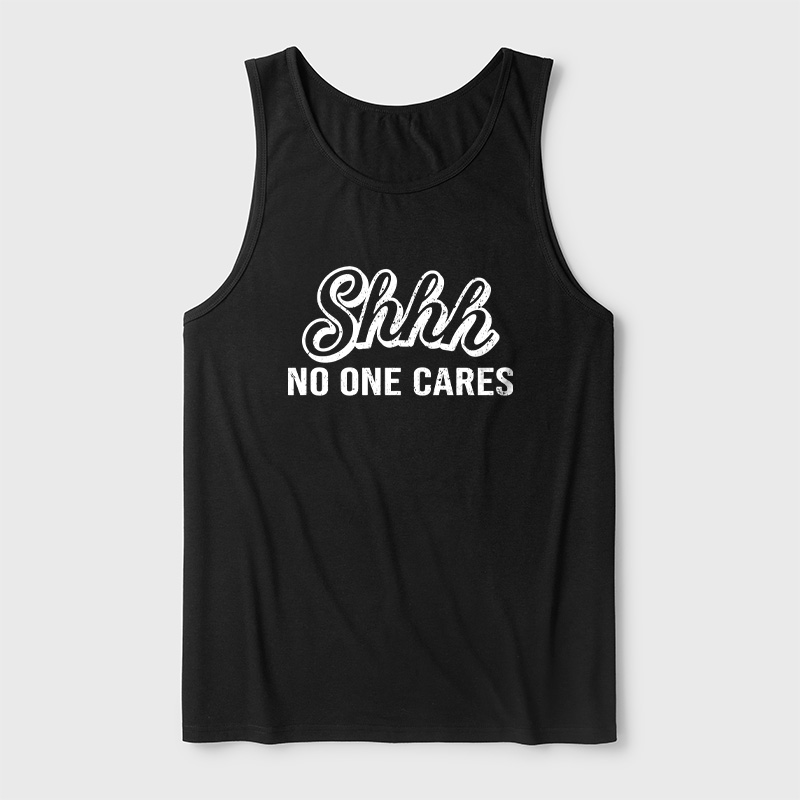 Shhh No One Care Ultra Soft Heather Tank