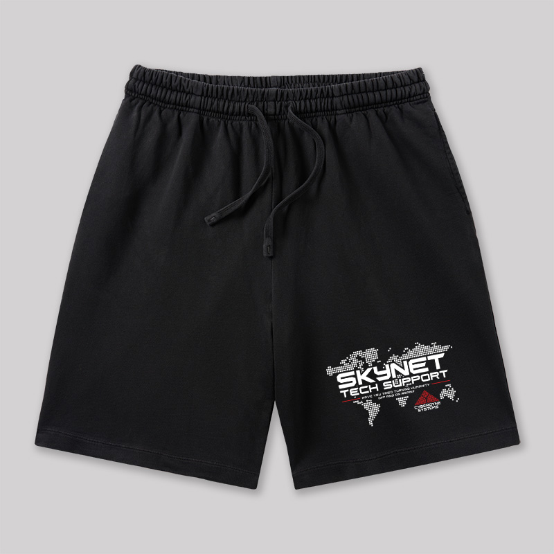 Skynet Tech Support Geeky Washed Shorts