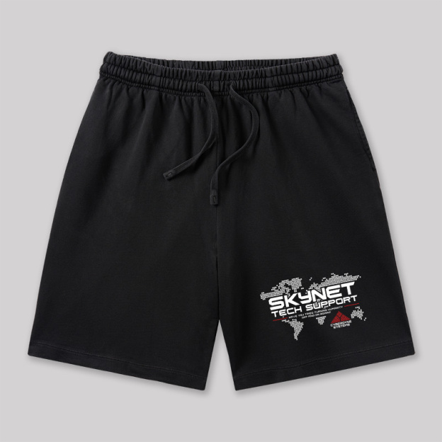 Skynet Tech Support Geeky Washed Shorts