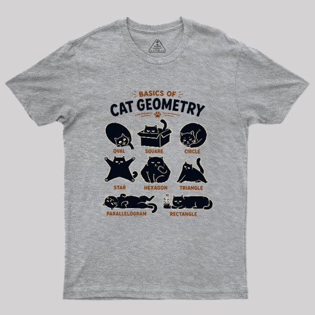 Basic Of Cat Geometry Geek T-Shirt