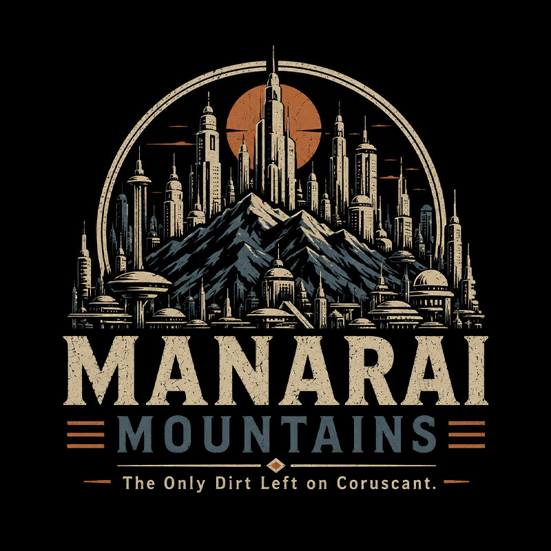 Galactic Mountain Range Geek T-Shirt