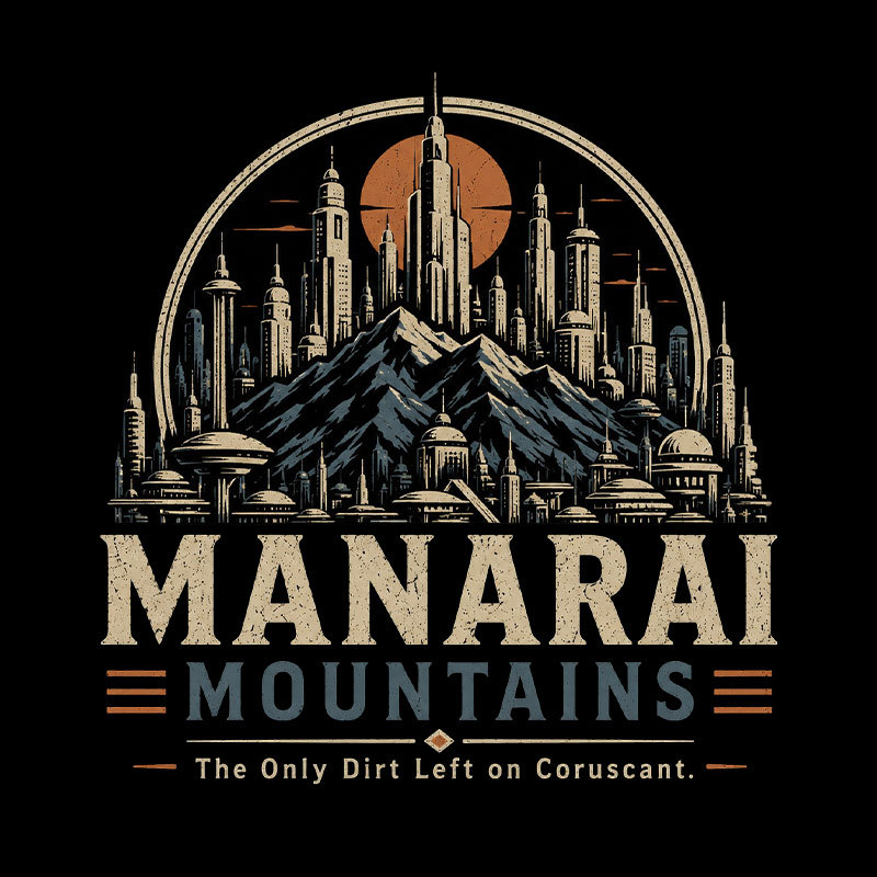 Galactic Mountain Range Geek T-Shirt