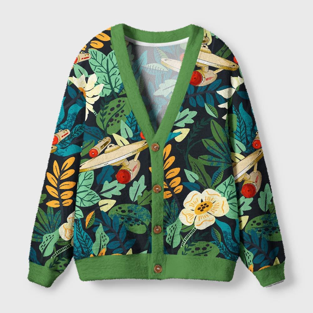 Geeksoutfit Scifi Spacecraft Hawaii Geek Ugly Cardigan Sweaters  for Sale