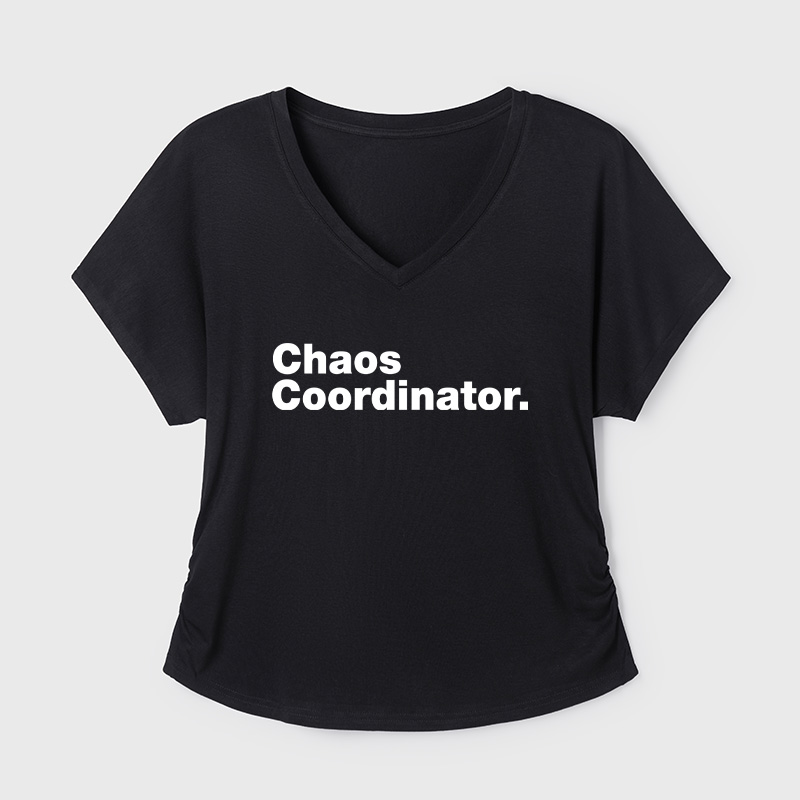 Chaos Coordinator Geek Dolman Sleeve V-Neck Shirt