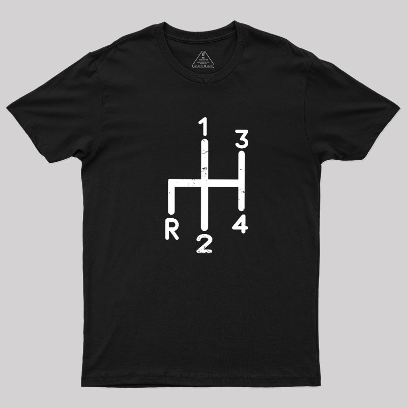 Classic Car Gearstick Geek T-Shirt