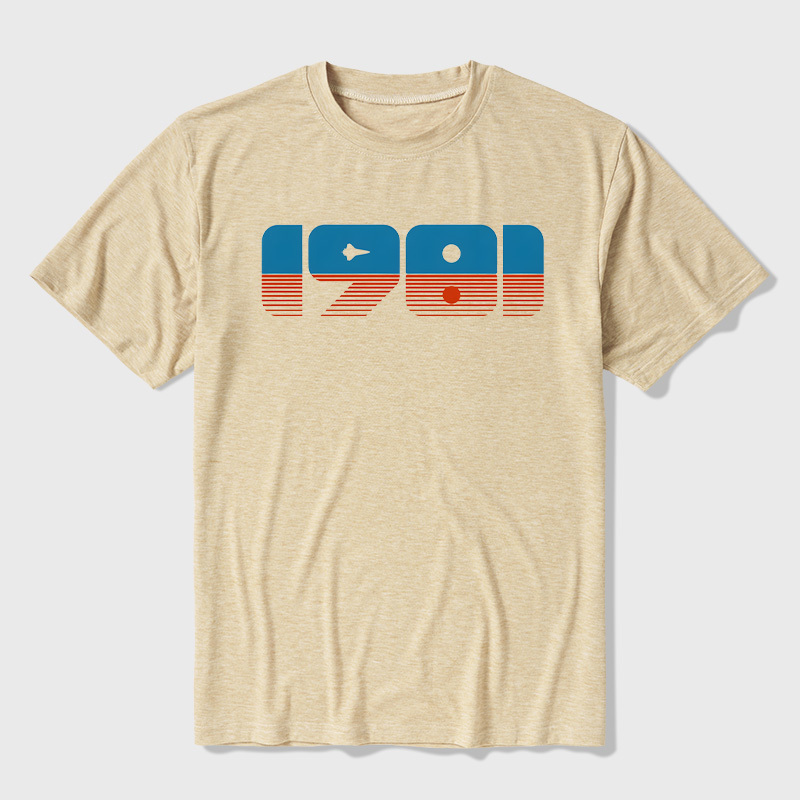 80s Space Age Mission Ultra Soft Heather Tees