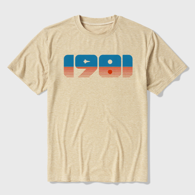 80s Space Age Mission Ultra Soft Heather Tees