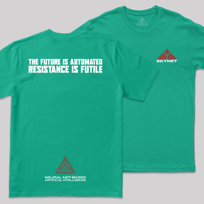 Skynet Front And Back Printing Geek T-Shirt