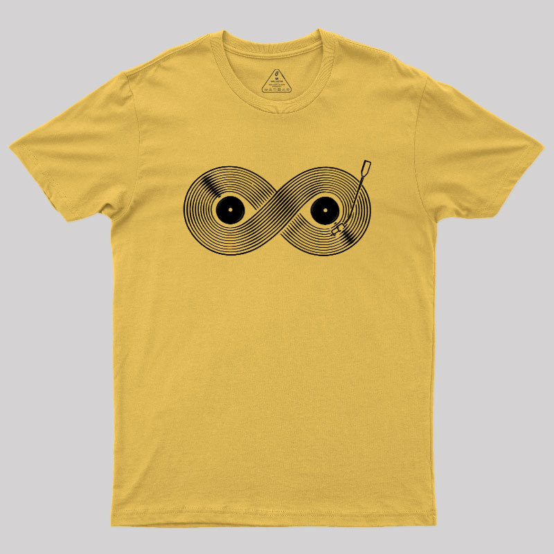 Retro Black Records Infinite Music Lover Geek T-Shirt