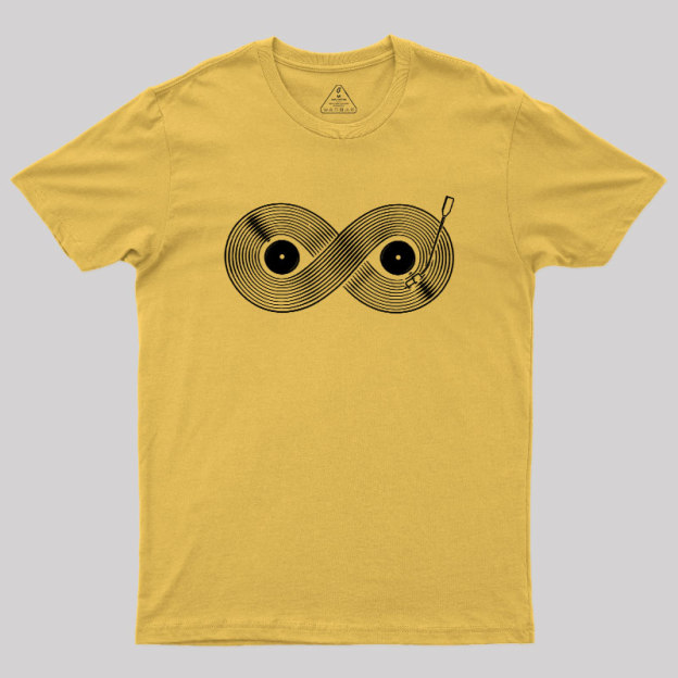 Retro Black Records Infinite Music Lover Geek T-Shirt